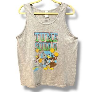 Vintage Space Jam- Tune Squad Gray Tank Top